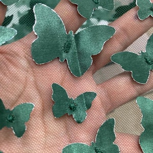 Hunter Green Butterfly Lace, 3D Lace, 60", Clothing & Apparels, DIY, Event Decorations, Sewing