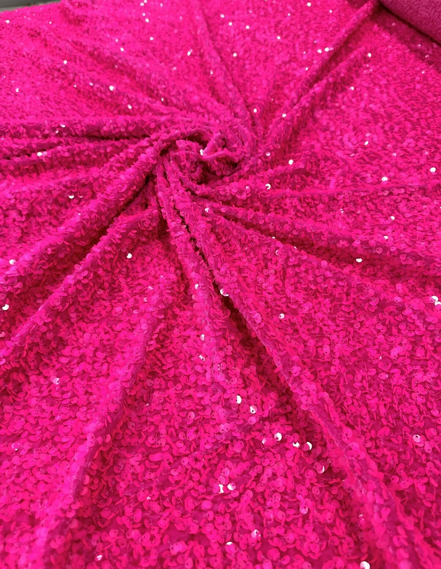 Hot Pink Neon Knit Fabric by the Yard Hot Pink Neon Solid Techno