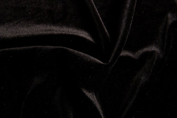 Black Stretch Velvet Fabric