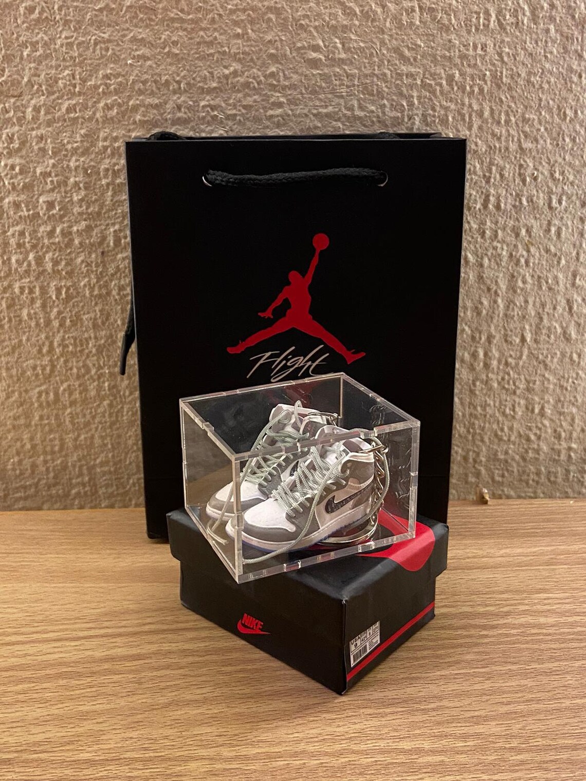 3D Mini Sneaker Gift Set With Display Case Shoe Keyring Etsy