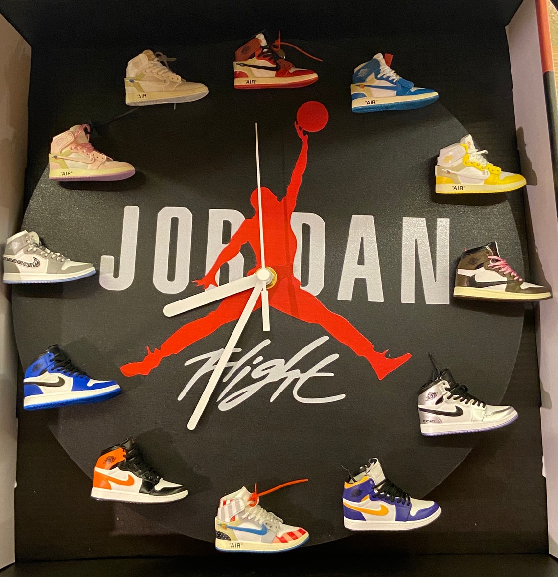 jordan 3d mini sneaker clock