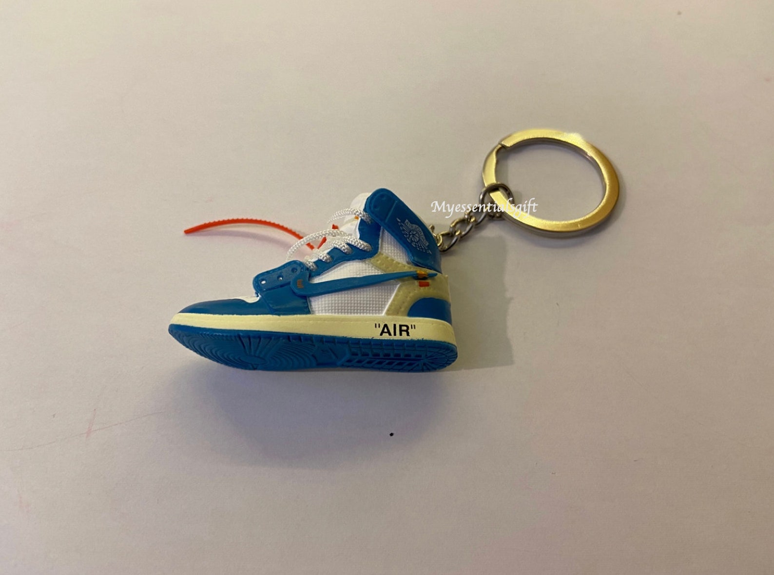 3D Mini 'Jordan x Offwhite' Keychain Keyrings Sneaker Etsy