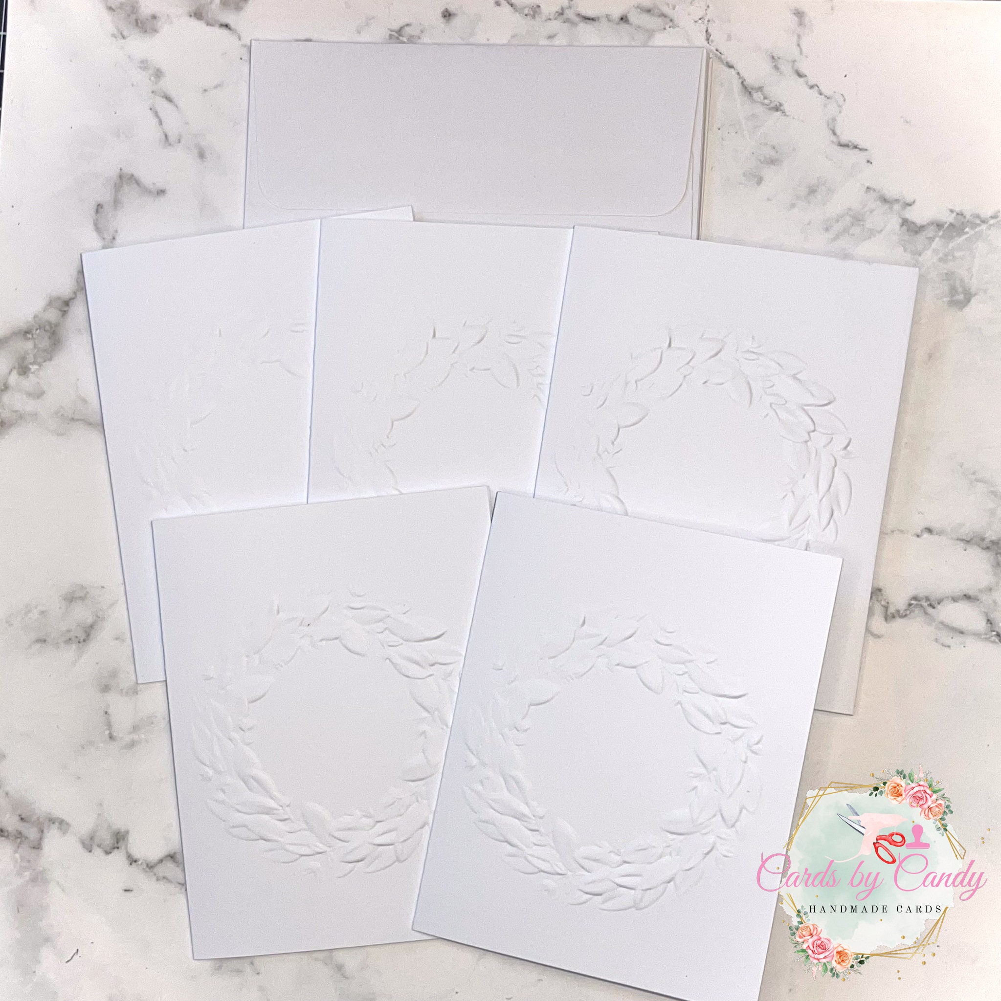 Handmade Embossed Blank Note Cards Set of 5 Cards With Envelopes - Etsy