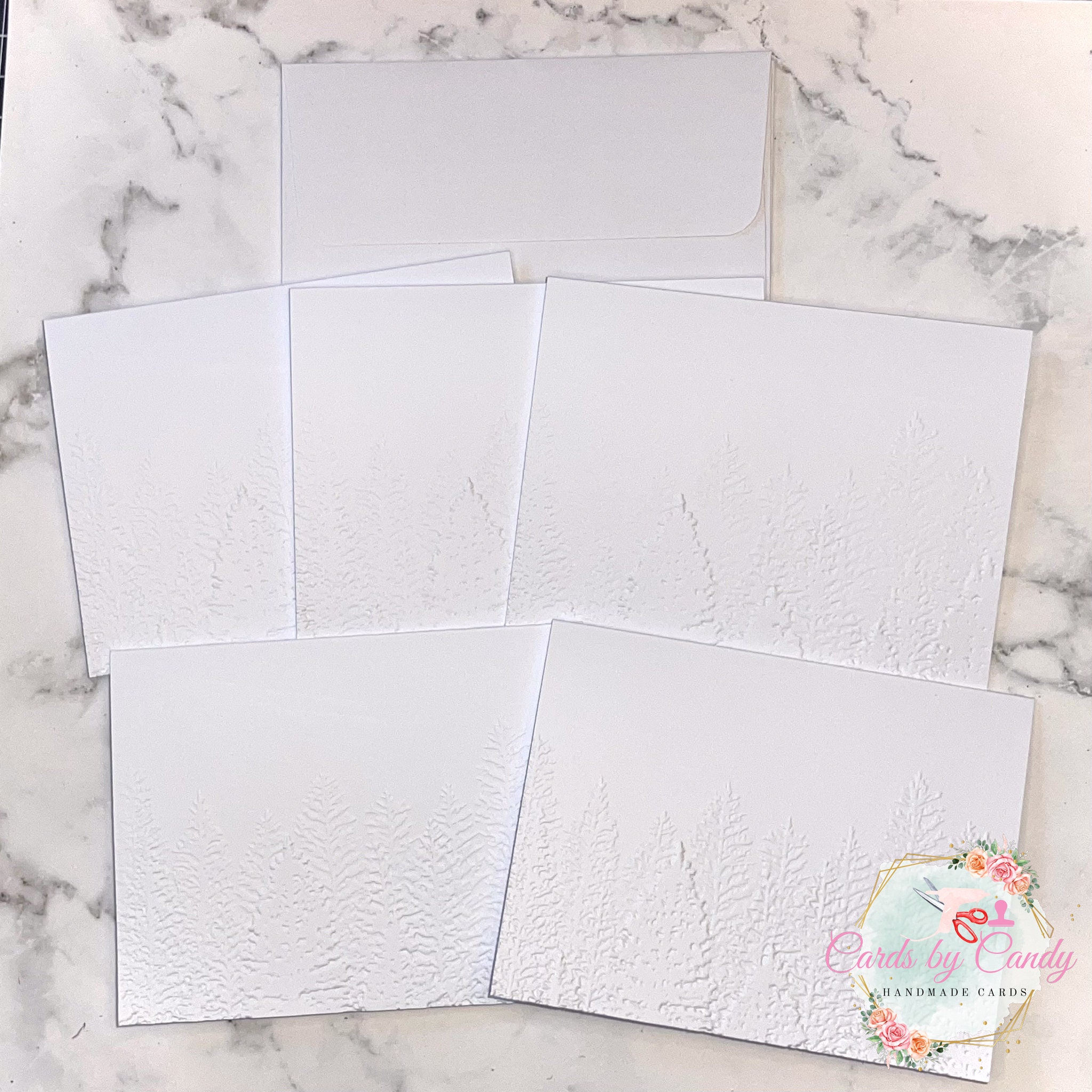 Handmade Embossed Blank Note Cards Set of 5 Cards With Envelopes - Etsy