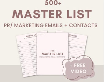 500+ PR LIST of Marketing and Collaboration Emails for Brands: Brand Deals and Free Products for Microinfluencers and Creators *UPDATED*