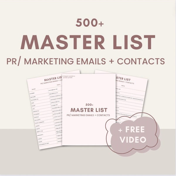 500+ PR LIST of Marketing and Collaboration Emails for Brands: Brand Deals and Free Products for Microinfluencers and Creators *UPDATED*