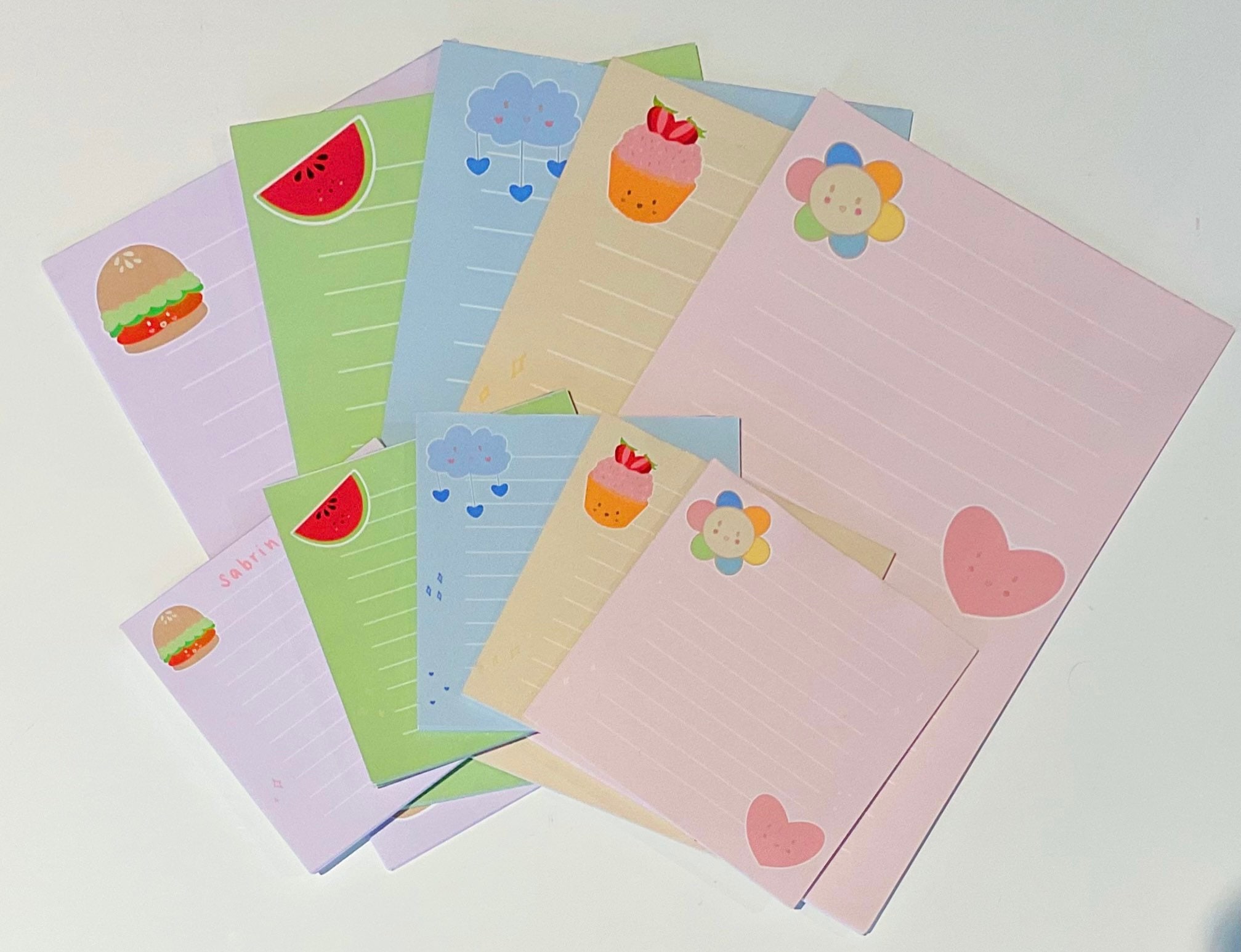Personalized Cute Notepad Pink 30 pages Memo Pad Paper Etsy