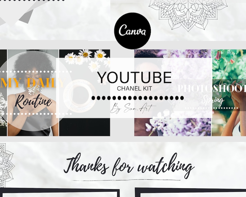 Template Youtube Channel Editable Canva Template Canva | Etsy