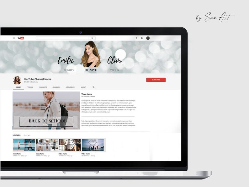 Template YouTube Channel Editable Canva Template Canva | Etsy