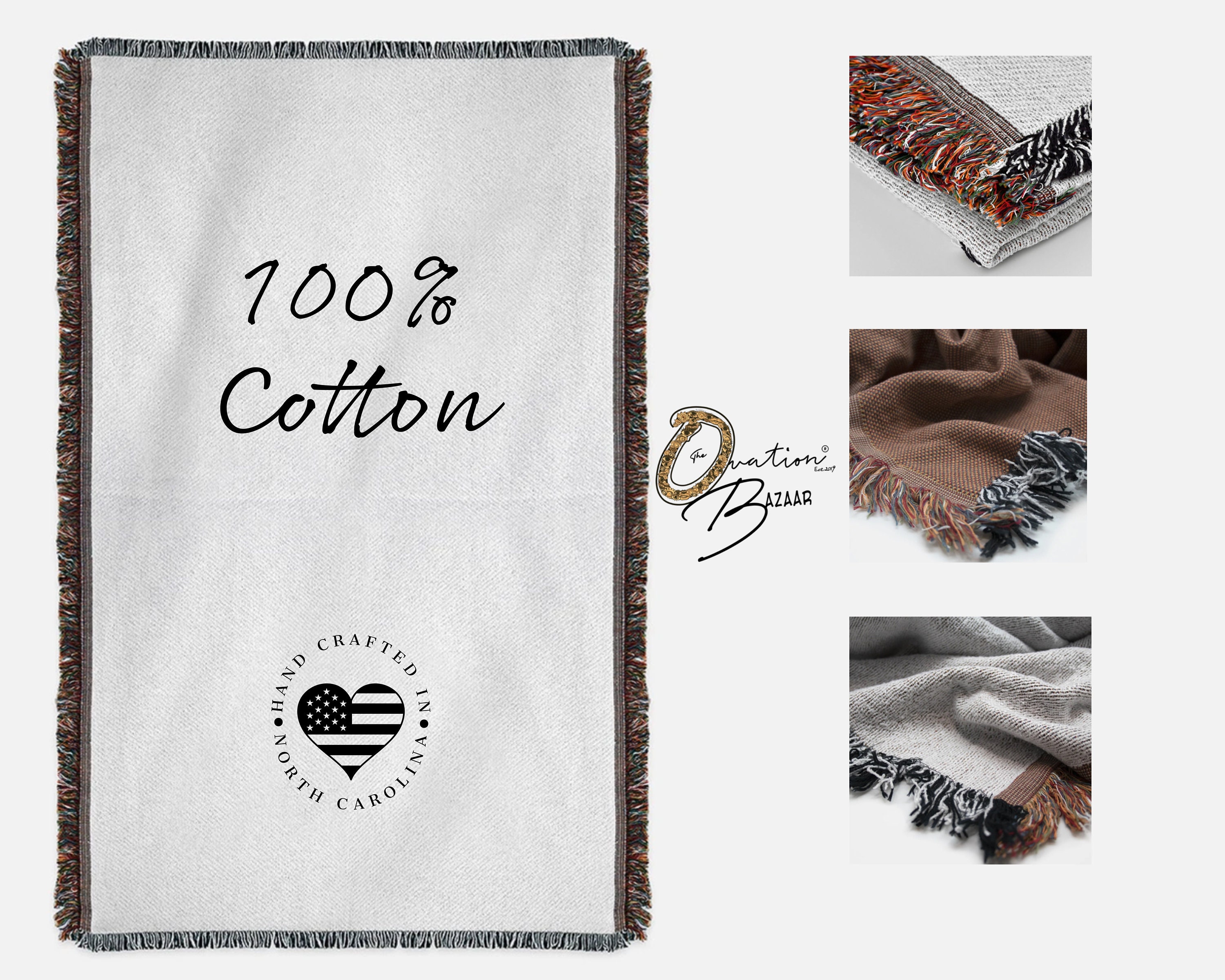 Love Letter Personalized Woven Blanket 100 Cotton Throw Etsy