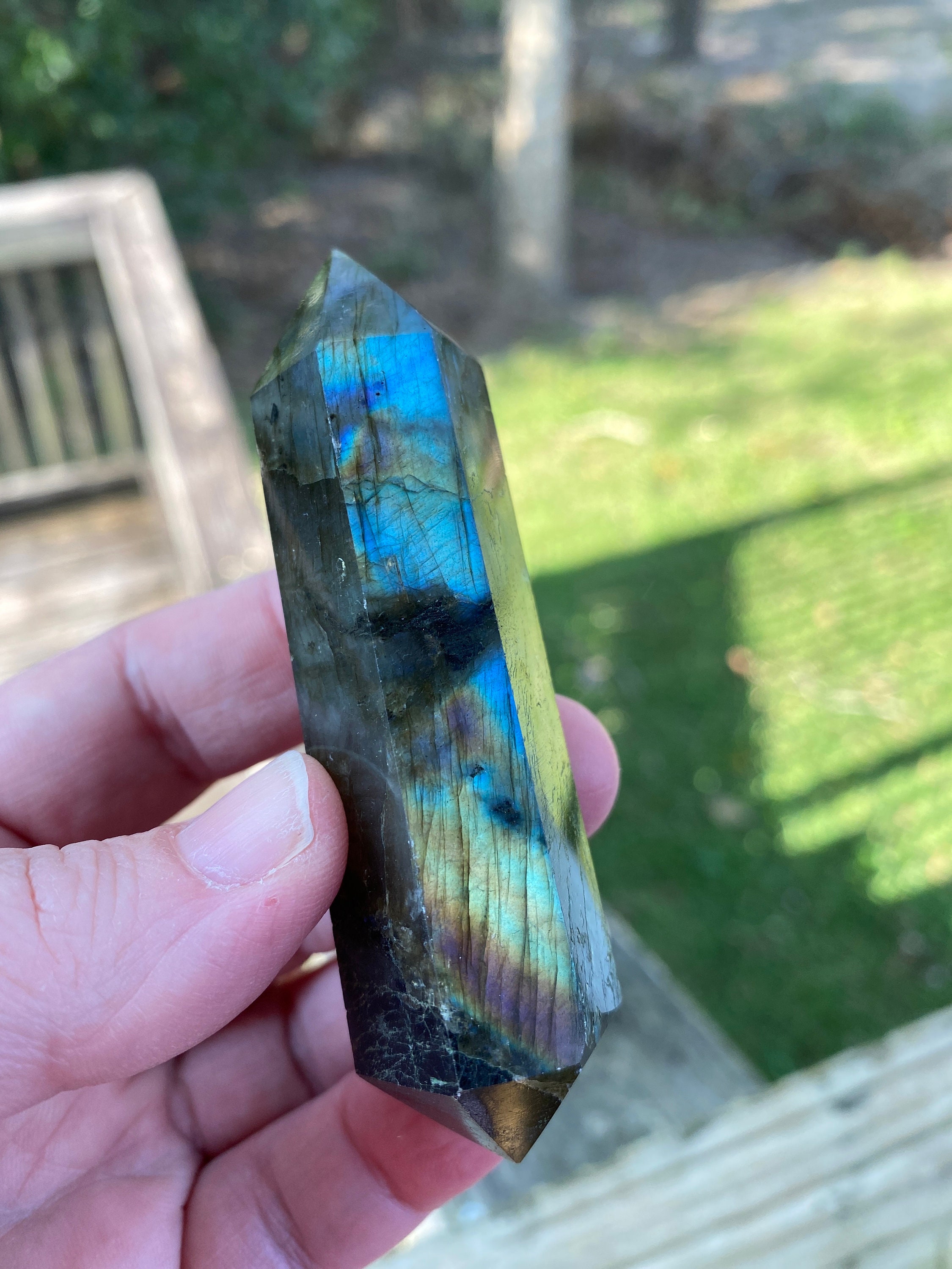 3.3 Double Terminated Labradorite Wand DT Labradorite Etsy