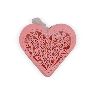 ROZE GUNSTEN DOOS - Ivoren Gunst Box - Little Heart Favors - Laser Cut Box - Laser Cut Box - Kartonnen doos - Cadeau voor Bruidsmode