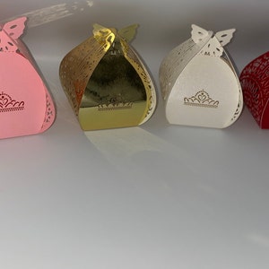 VLINDER ZOETE DOOS - Kleine Snoepdoos - Gouden Kleurdoos - Cadeau voor bruids - Leuke gunstdoos - Lasergesneden doos