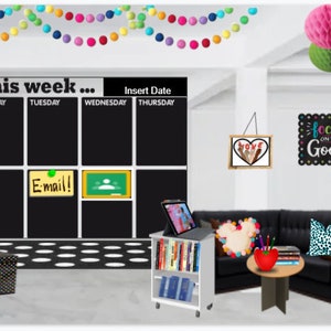 Bitmoji Virtual Classroom-Chalkboard Theme