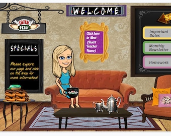Bitmoji Virtual Classroom-F.R.I.E.N.D.S Theme