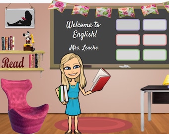 Bitmoji Virtual Classroom-English Classroom
