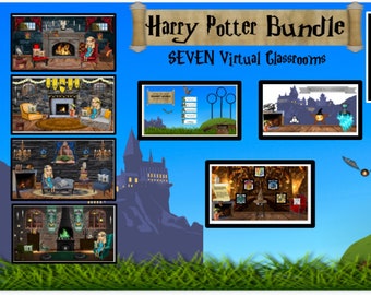 Harry Potter Themed Open House Bundle! Bitmoji Virtual Classroom