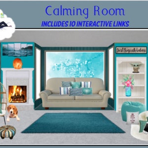 Bitmoji Virtual Calming Classroom-10 Links Included!