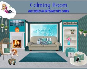 Bitmoji Virtual Calming Classroom-10 Links Included!
