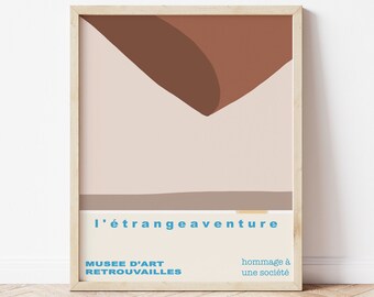 Cartel del Museo Arte Abstracto Contemporáneo Moderno / Sala de Juegos / Pintado en Lienzo / PRINTABLE / Descargar