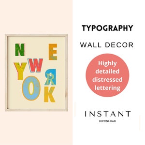 New York Print, Christmas gift Print, Home Decor,Printable Art, Wall Typography, Minimalist, Manhattan NYC Love New York, NYC, Wall Art