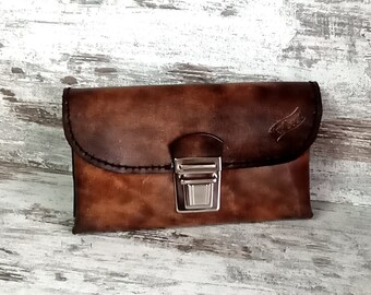 Leather phone holder for belt items made in Italy Leather phone holder for belt items made in Italy