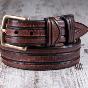 Unisex High Quality Genuine Brown LEATHER MO