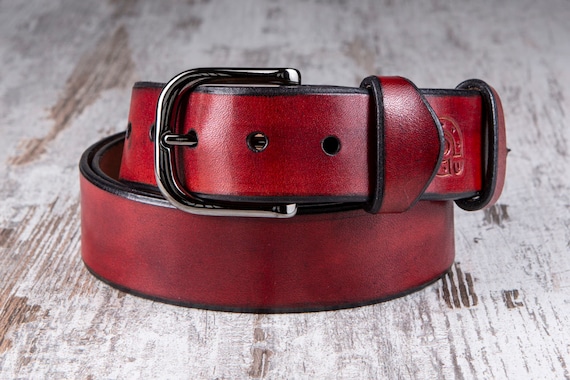 Buy Good Presents For Boyfriends, Red Leather Belt