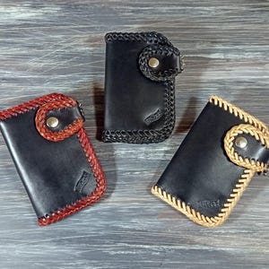 Handgefertigte Biker-Trucker-Geldbörse aus echtem Leder mit Kette / Weihnachtsgeschenk für Vater, Sohn / Herrenaccessoire