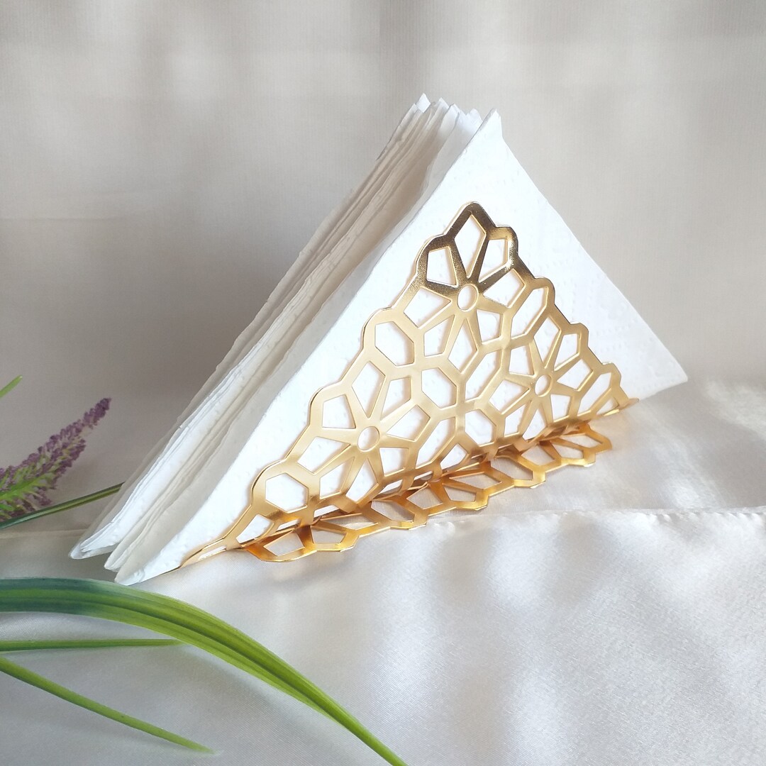 Gold Table Decor Top Napkin Holder Napkin Storage Organizer Etsy