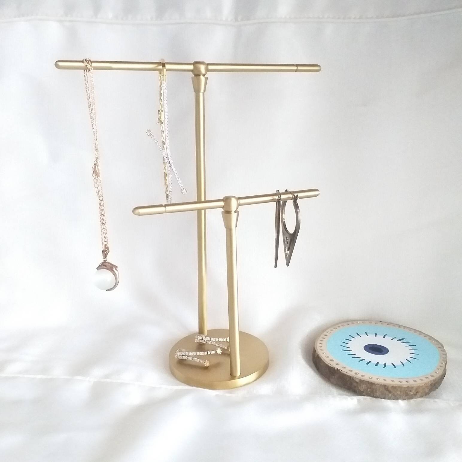 Double Gold Jewellery Stand Display Stand Holder Jewelry Etsy