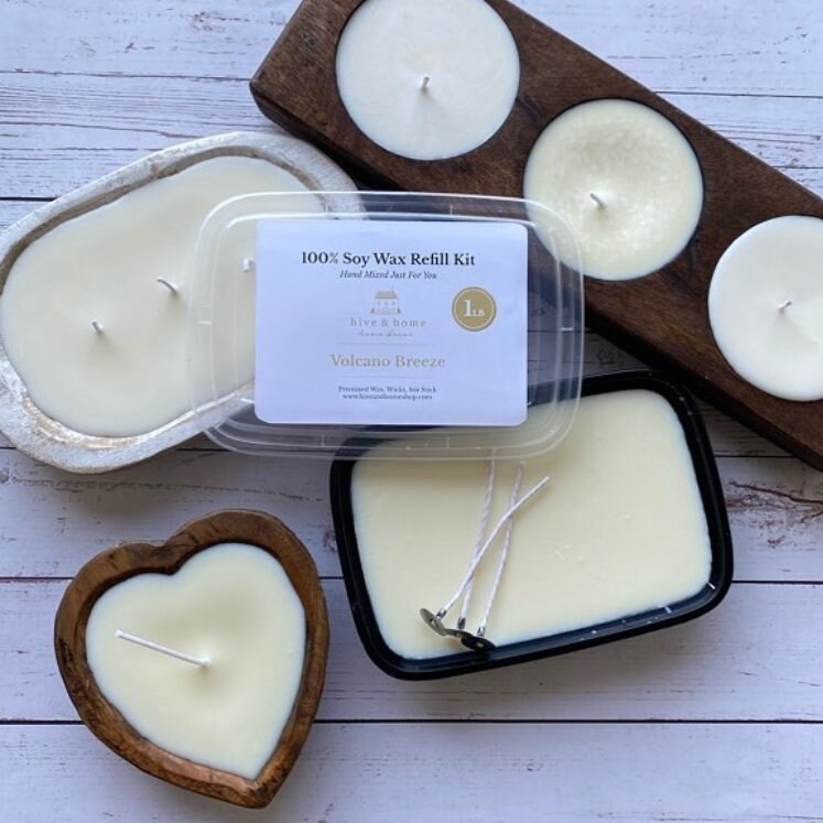 100 Soy Wax Refill Kit Free Shipping Candle Making Kit Etsy