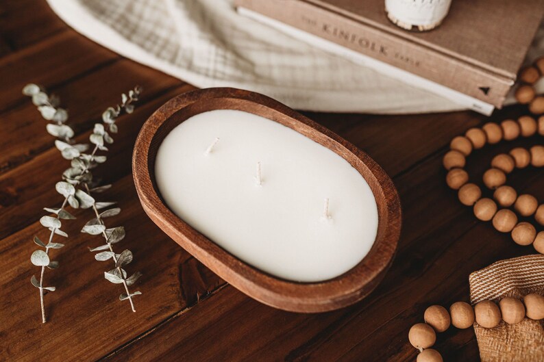Hand Poured Dough Bowl Candle Coconut Soy Wax Etsy