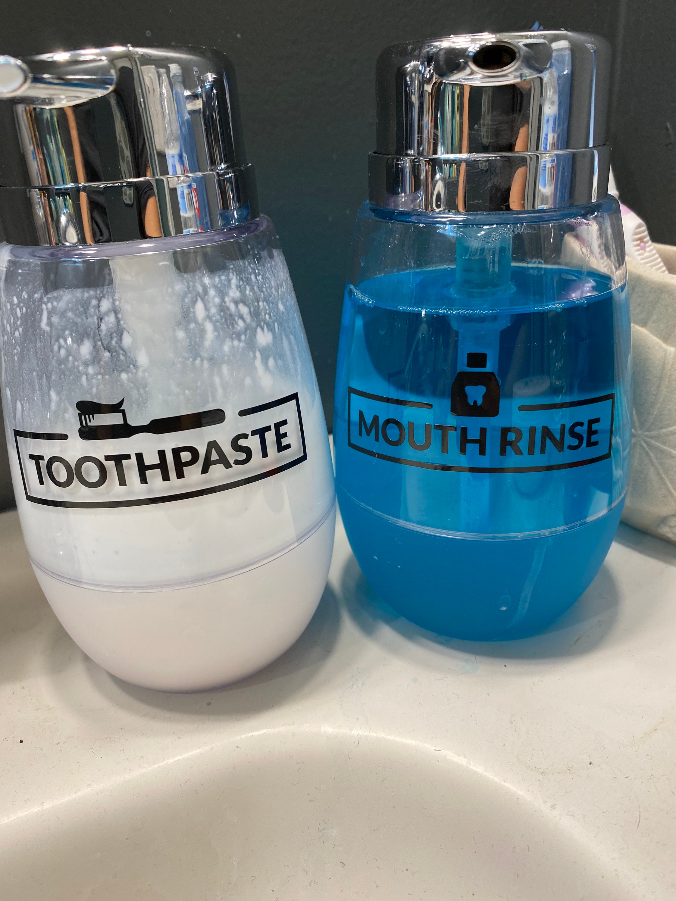 Toothpaste and mouth rinse dispensers Etsy