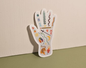 Palmistry Hand Matte Vinyl Sticker