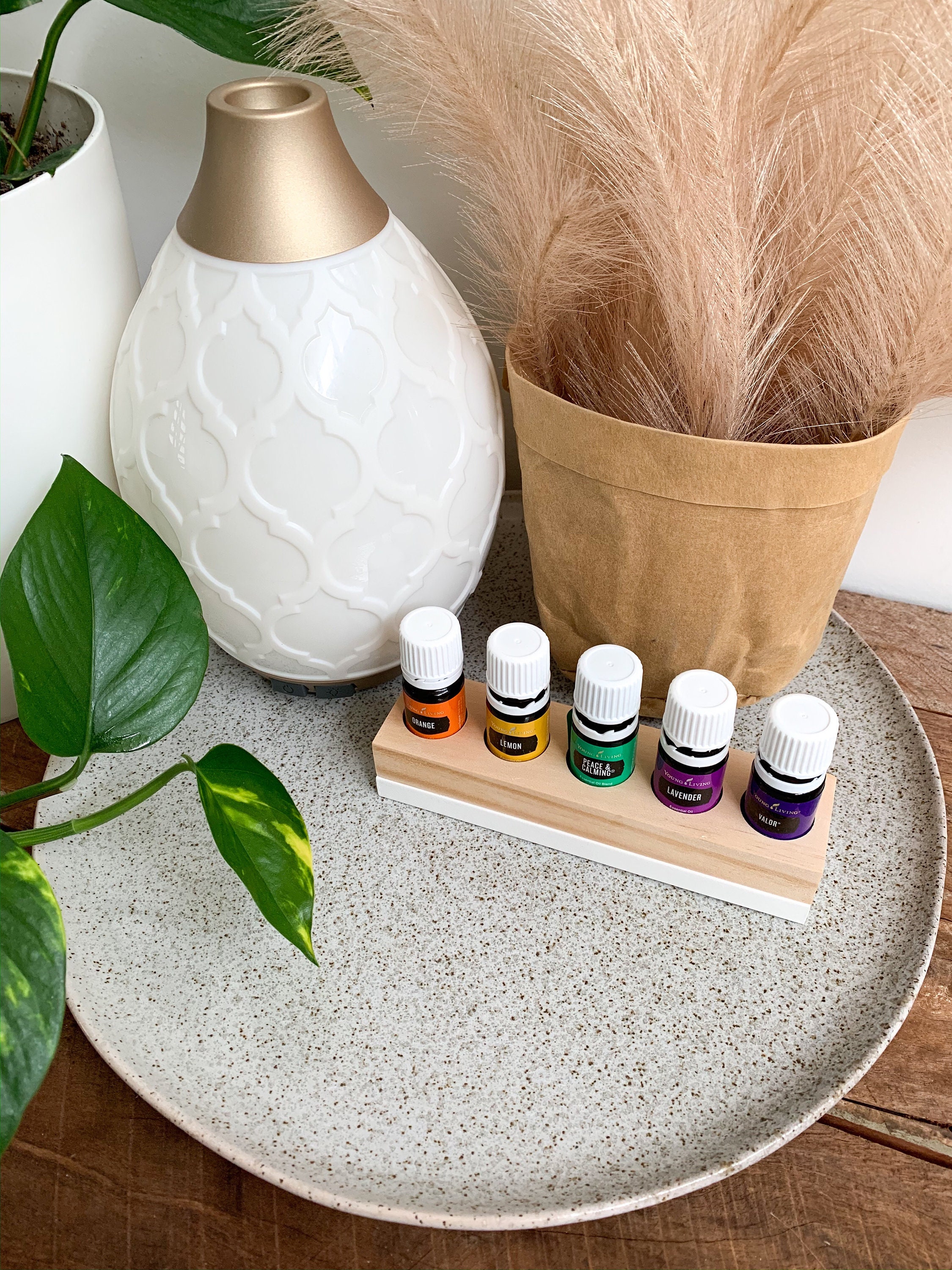 Small Essential Oil Stand Oils Display Timber Essential Etsy