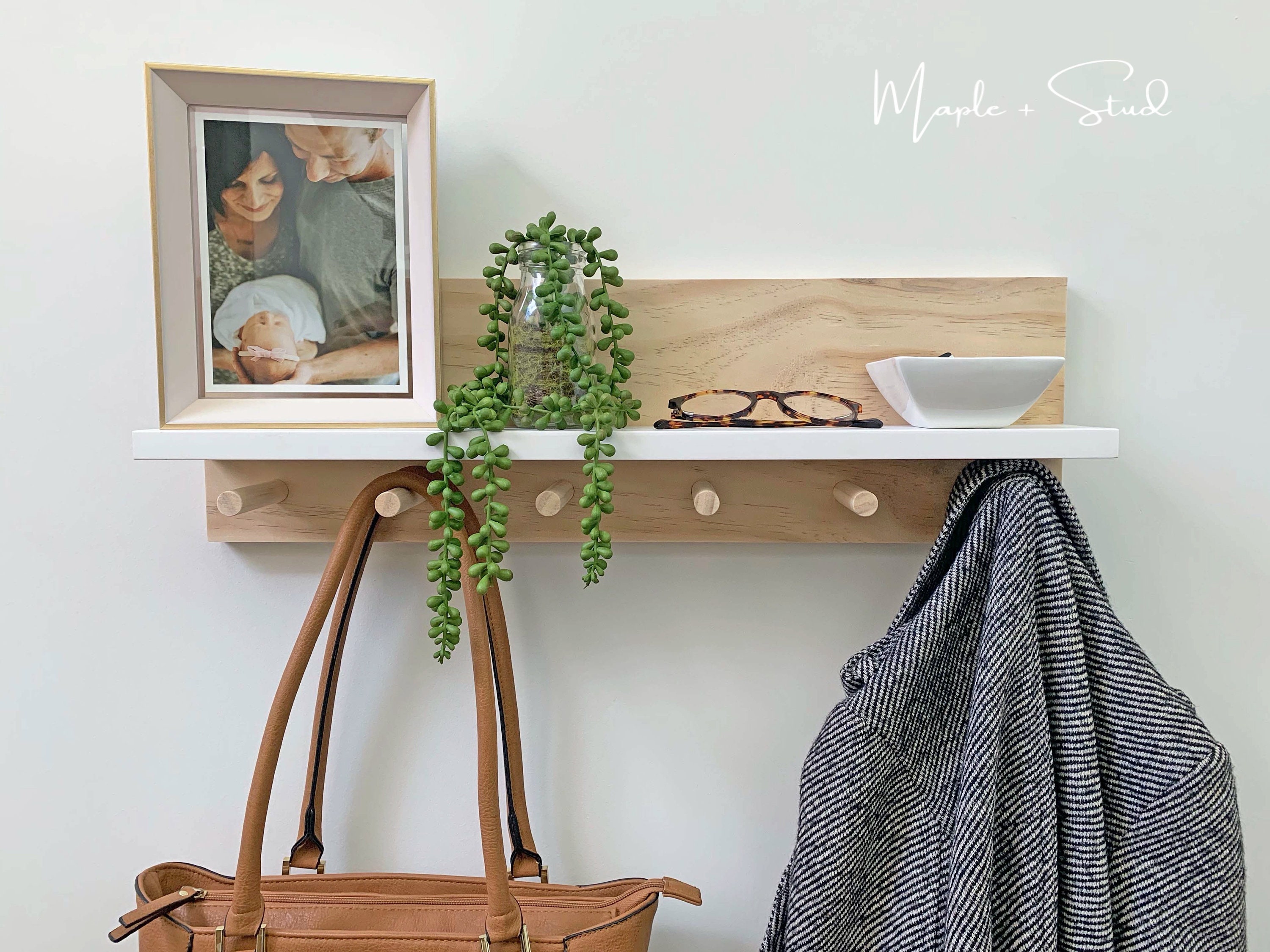 Mudroom Peg Rack Entryway Shelf Floating Shelf Peg Rack Etsy