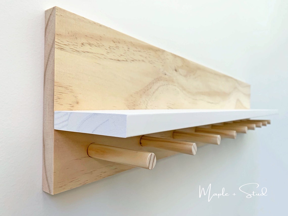 Large Peg Rack Peg Rack Shelf Entryway Organiser Home Etsy