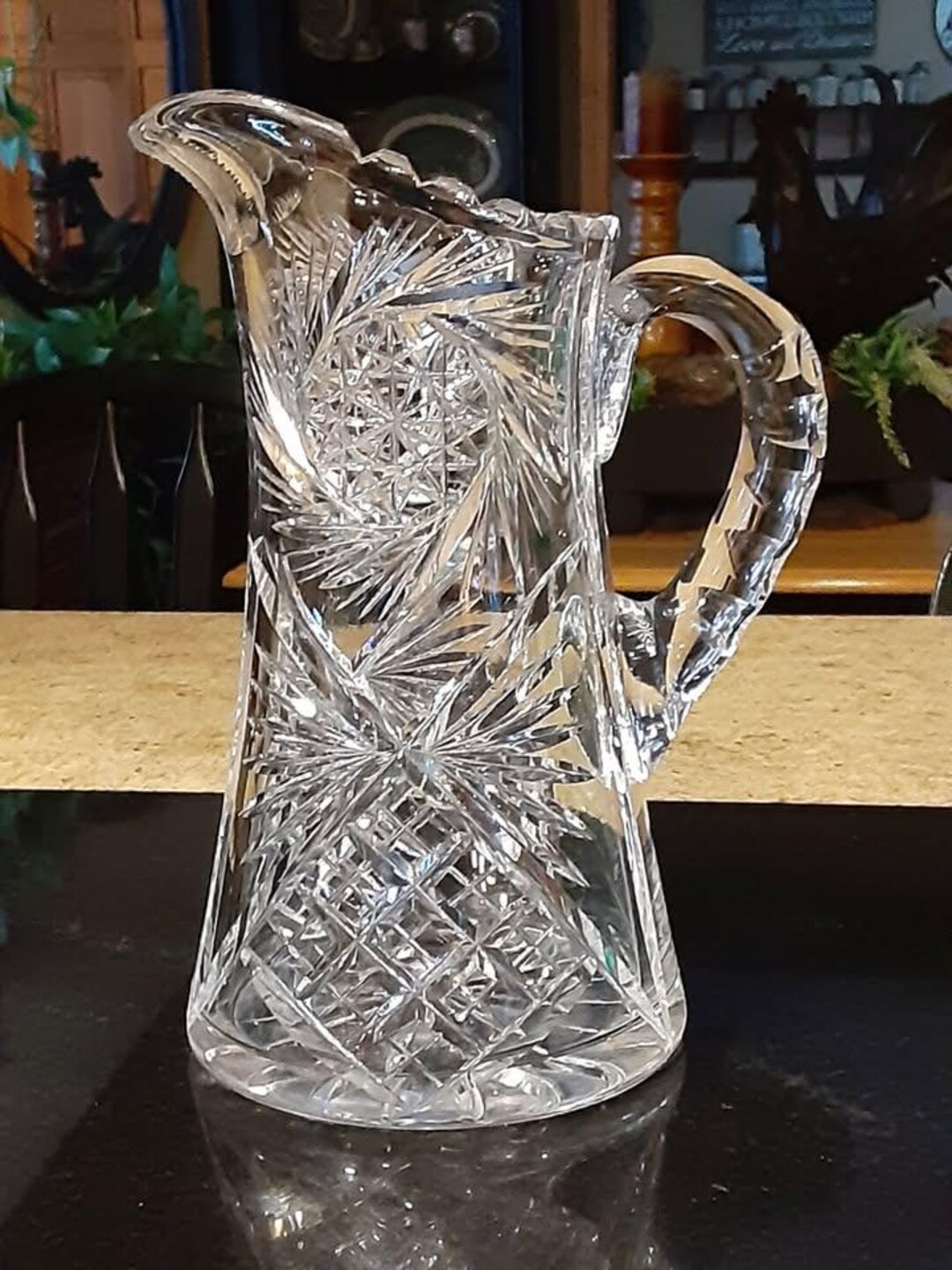 American Brilliant Cut Glass Pitchernull