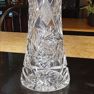 Vintage American Brilliant Cut Class Vase