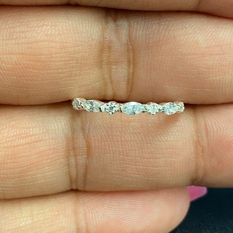 Dainty Engagement Minimalist Wedding Statement Jewelry May Birthday AMBIENCE Solid 925 Sterling Silver Gemstone Stackable Band Ring