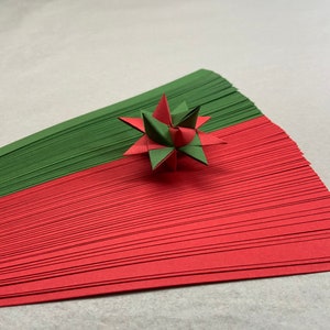 Star Strips - 100 Strips - Red and Green.