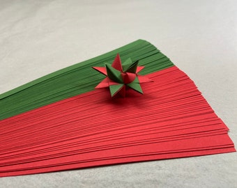 Star Strips - 100 Strips - Red and Green.