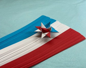Star Strips - 100 Strips - Red, White and Blue