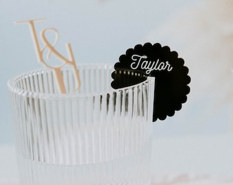 Custom Acrylic Drink Tag, Wedding Place Card