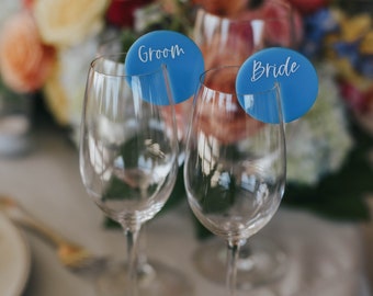 Custom Acrylic Wedding Drink Tag Place Cards