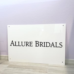 Benutzerdefinierte Acryl Geschäftsschild, benutzerdefinierte Acryl Business Logo Schild, Salon Zeichen, Acryl Logo Schild, Ladenschild, an der Wand montiertes Logo Schild Acryl