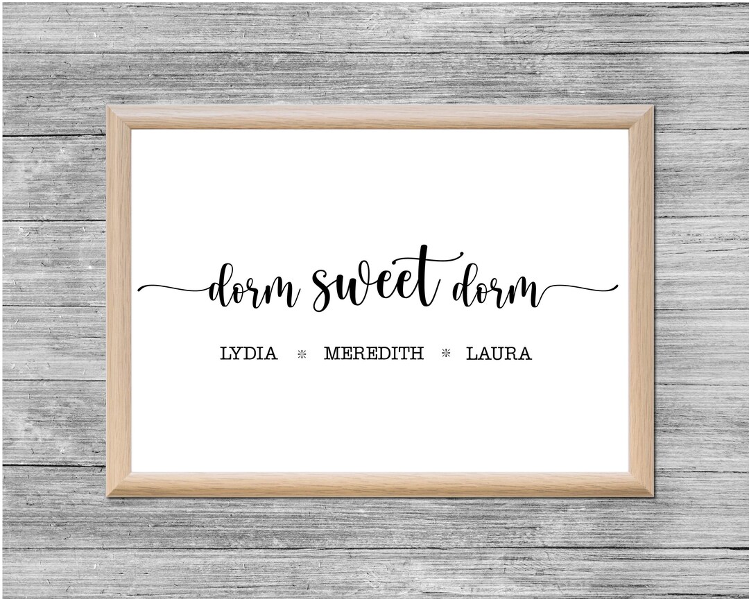 Personalized dorm Sweet Dorm Printable W Roommate's Names Dorm Decor ...