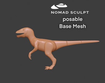Nomad Sculpt - posable Dinosaur base Mesh model 2 - 3D Object - Filetype nom (Nomad Sculpt File)