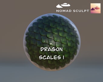Nomad Sculpt - Dragon scales 1 colored texture - Brush Tool - Filetype json (Nomad Sculpt File 1.76)